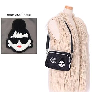 すーちゃんと朝顔バッグ ショルダーバッグ HAPPY FACE EMMA 相良刺繍 お顔 サングラス